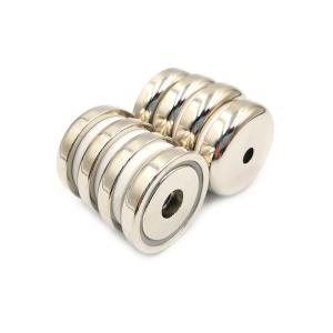 China Neodymium Pot Shaped Magnet Industrial N35 With Nickel Coating wholesale