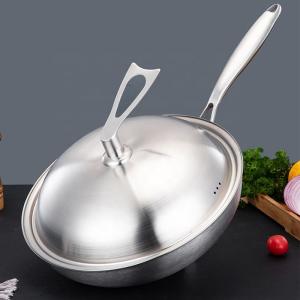 China High Capacity Stovetop Frying Pan Kitchen Non Stick Stainless Steel wholesale