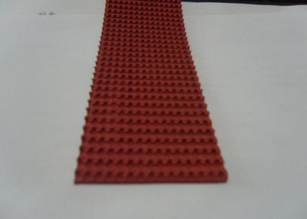 Conveying industrial Red Rubber Corrugated belt on Top Super Grip Belt Type A-13