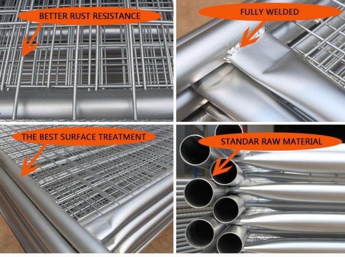 Easy assembly anti-rust galvanized steel temporary fence for sale