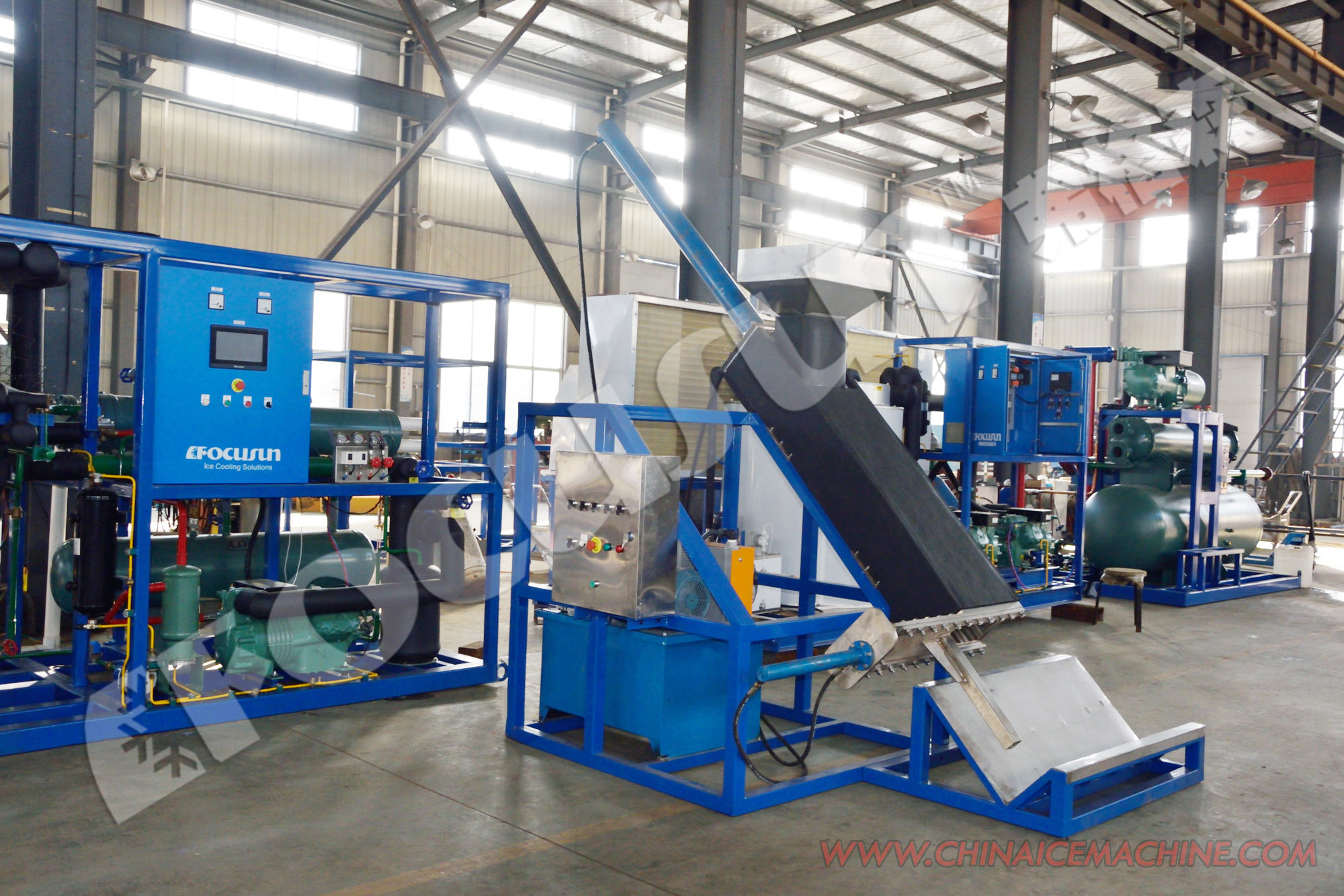 Big Capacity 5 Kw SUS304 Stainless Steel Flake Ice Machine Transforms into Block Ice