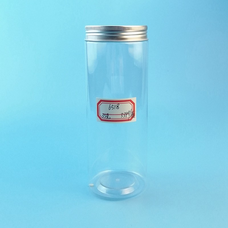 Round Square 500ml 17oz Transparent Plastic Food Jars
