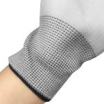 3 Fingers Half PU Palmfit Coated Safety Gloves Industry Use White