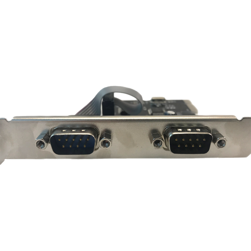 The PCIe to dual RS232 DB9 port Serial card with chip AX99100b