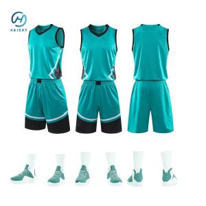 China Wholesale Basketball Clothes Set Mens Reversible Team Basketball Shirt Uniformes Custom Jersey Basketball Wear Jersey wholesale