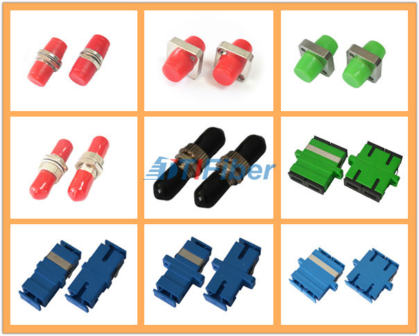 Telecom Blue Color Duplex LC Fiber Optic Adapter Ceramic Sleeve
