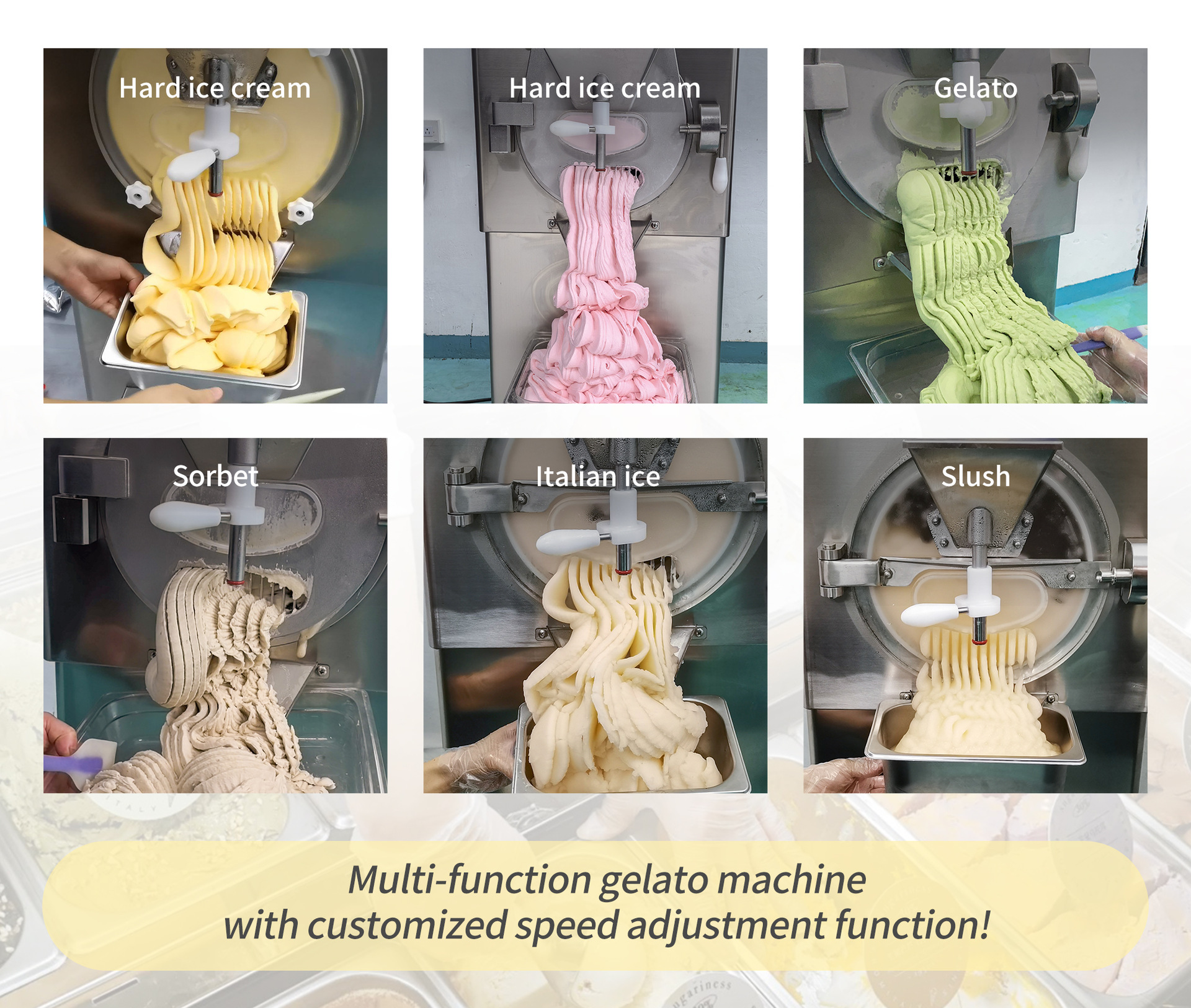 12L Capacity Hard Ice Cream Machines 48L/H Automatic Commercial Ice Creme Gelato Roll Maker for Business Sale App-Control