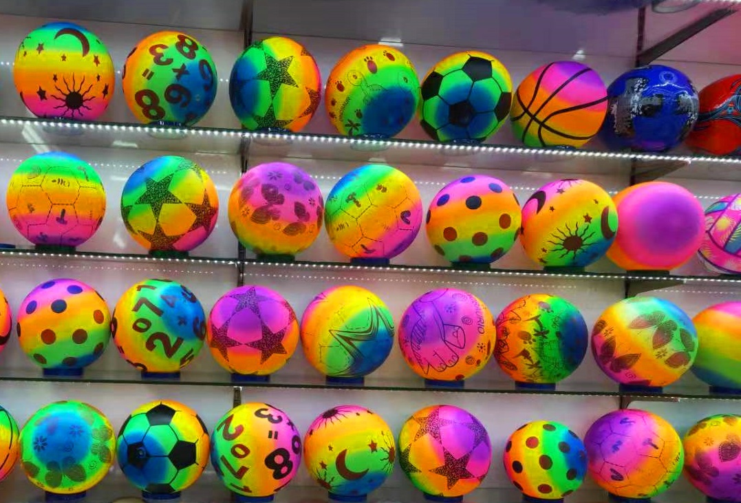 5-7 Years Age Range 9" Deflated Rainbow Stars Moons Balls for Teenagers' Playtime