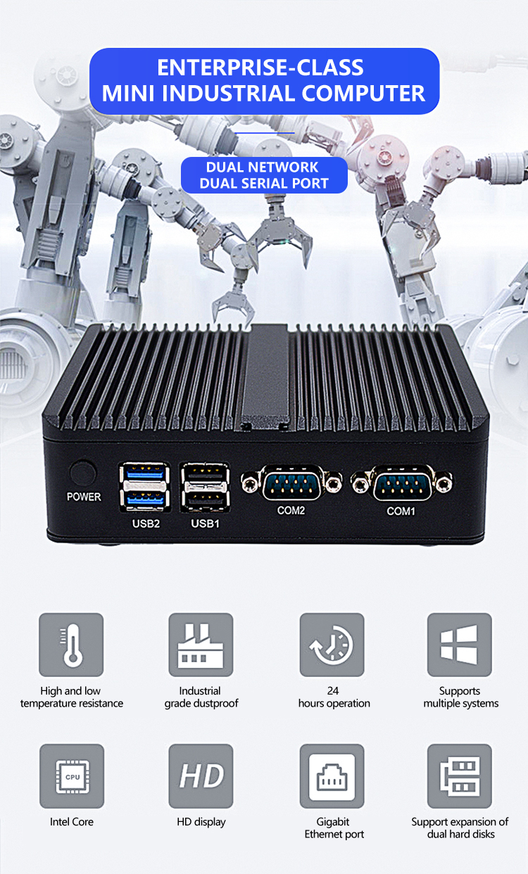 Industrial Mini Pc Dual Core I3 I5 7167u 7267u Ddr3 Small Size Desktop 6xusb Vga Hd