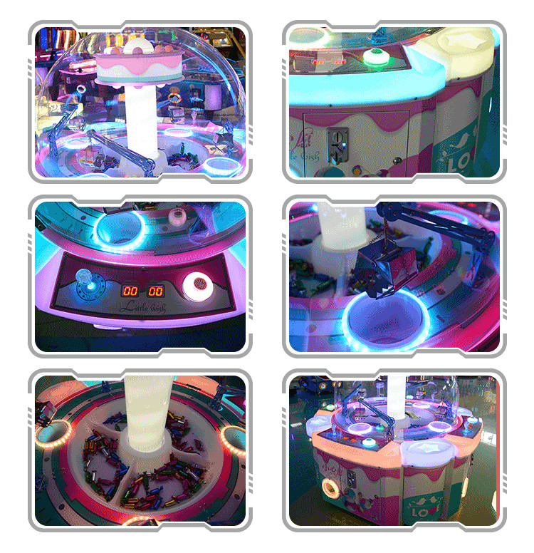 Coin Push Grab Candy Arcade Cabinet Toy Grabber Machine With Cool Pop Music