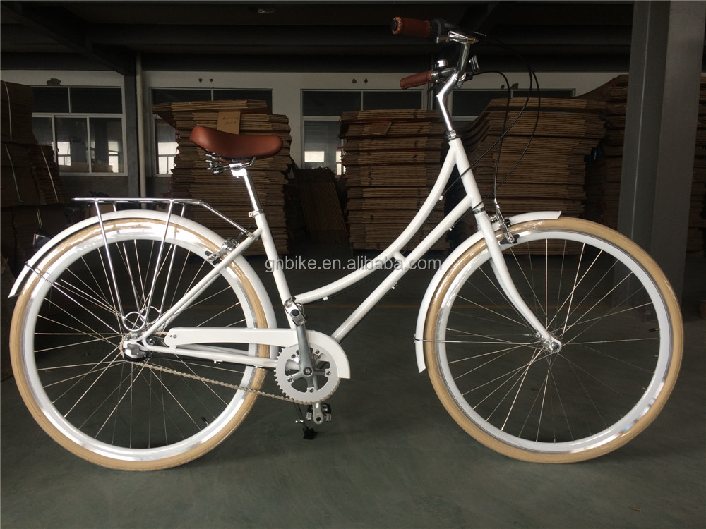 Ride in Style Men's Vintage Single Speed Bicycle with Steel Fork and Kenda 700C Tires