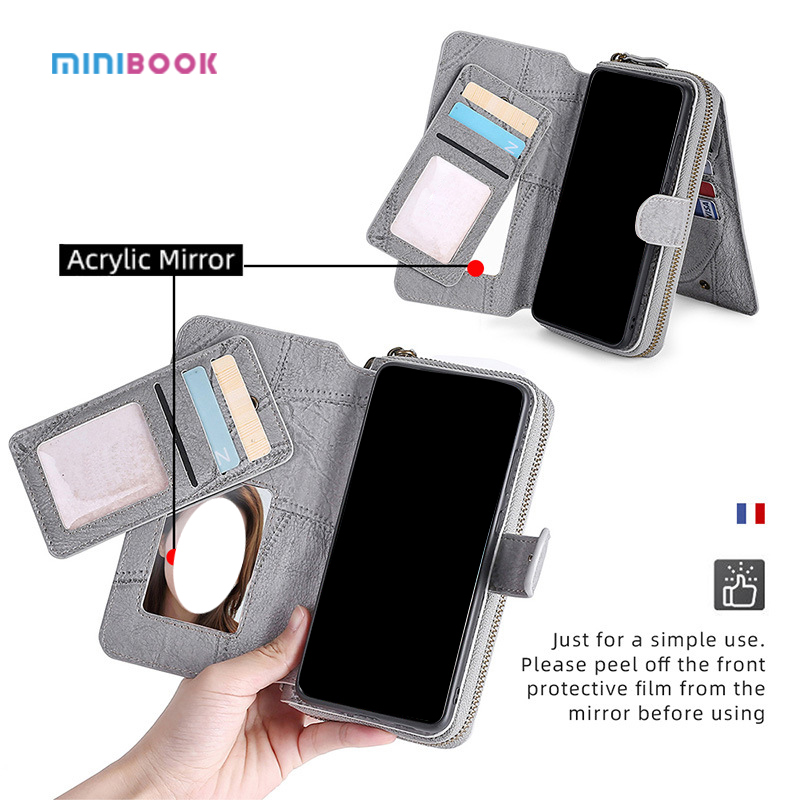 Letter Pattern PU Leather Wallet Case for iPhone 13 Pro Max Minibook Multi-Function