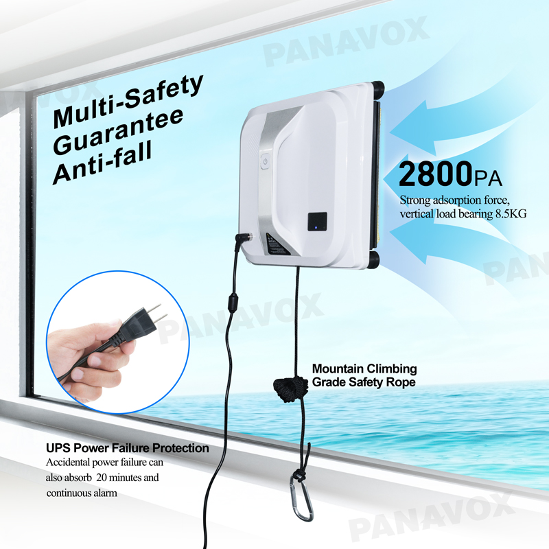 65dB Safe High Rise Window Cleaning 2800Pa 3.5Min/M2 Household House Cleaning Robot