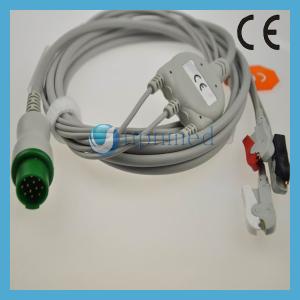 China Schiller one piece 3 leads ecg cable,IEC/AHA wholesale