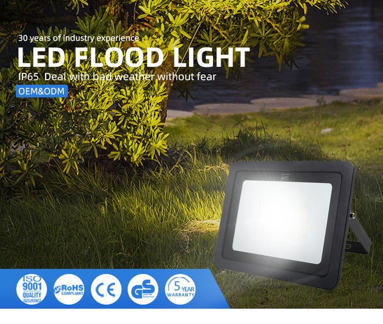 100W LED Flood Light Update with Sensor 6500K 10000Lm Outdoor IP65 Waterproof Projector