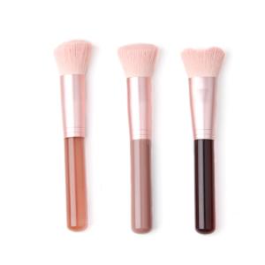 China Flower Plastic Handle 1pc Individual Makeup Brushes wholesale