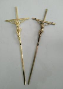 China 56.7 * 15.8cm Coffin Crucifix , Large Metal Crucifix Zamak Material Customized Color wholesale