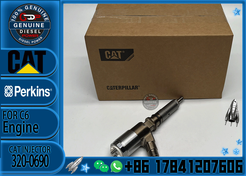 High Quality C6.6 Diesel Engine Cat 320D Injector Fuel Inyector 3200690 10R-7673 2645A749 320-0690 For Caterpillar Excav