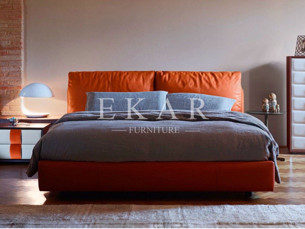 Bed Room Soft Wood Double Bed Designs ZZ-BD024