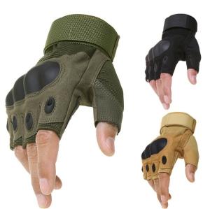 China OEM Fingerless Hard Knuckle Outdoor Tactical Gear Gloves Fingerless wholesale
