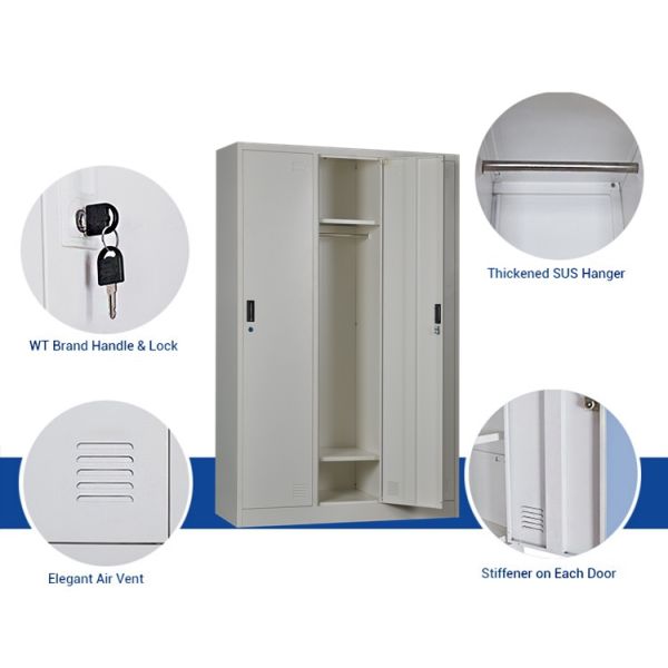 1200mm Wide 0.194 CBM Metal Wardrobe Cabinet