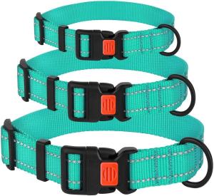 China Reflective Soft Nylon Dog Collars And Puppy Collars wholesale
