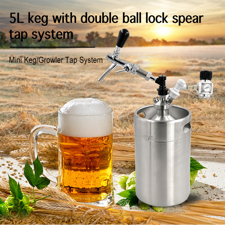 Adjustable Pressure Regulator 5L Draft Beer Tap Dispenser