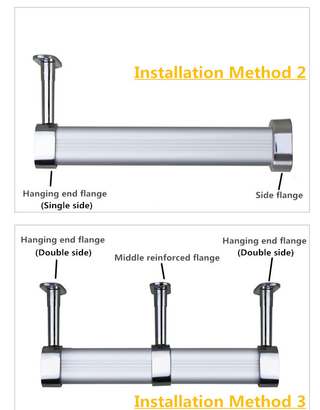Furniture Die Casting Parts Oval Wardrobe Tube End Hanging Bracket