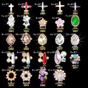 China NEW Arrival 10*5*MM God 3D Clear Bow Nail Charm-You Will Get 1 Nail Charm from China jewelry factory wholesale