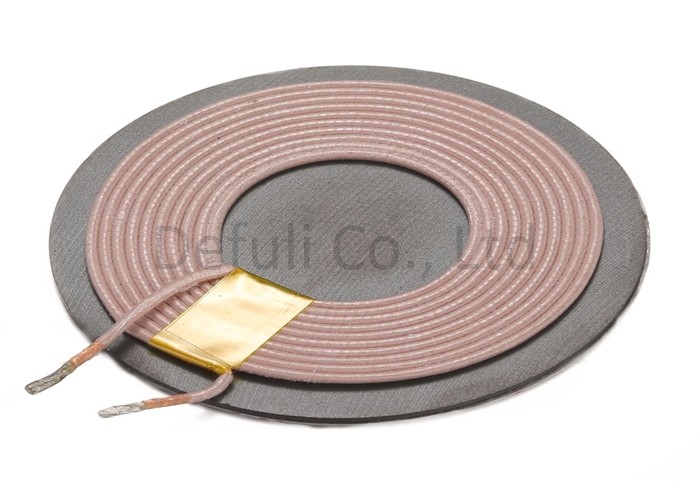 Electrical Flat Copper Air Core Coil For Wireless Charging , Professional Custom