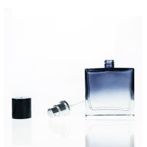 China 30ml 50ml Spray Pump Perfume Bottle Gradient Flat Square Glass Empty wholesale