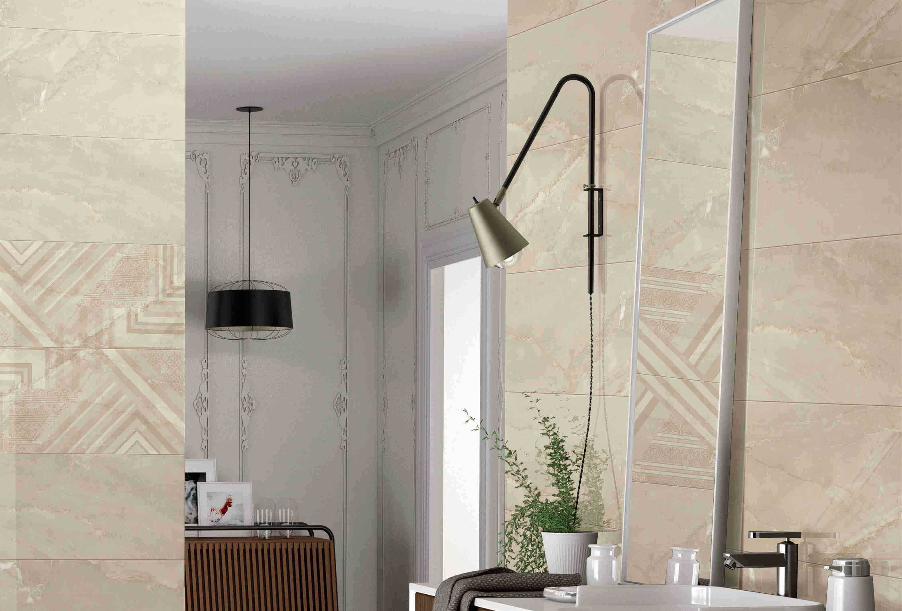 Fashion Italian Marble Porcelain Indoor Outdoor Floor Tiles Grey 400x800 Mm Size