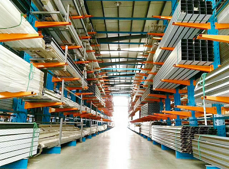 Blue/Orange/Grey/Yellow Outdoor Storage Cantilever Rack for Steel Pipe and Long Item