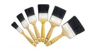China Bulk 100 Pure Bristle Paint Brush 20mm 30mm 50 Mm wholesale