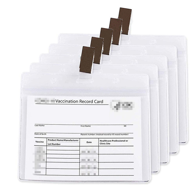 Clear Horizontal PVC Sublimation CDC Trading Card Sleeve For Travel