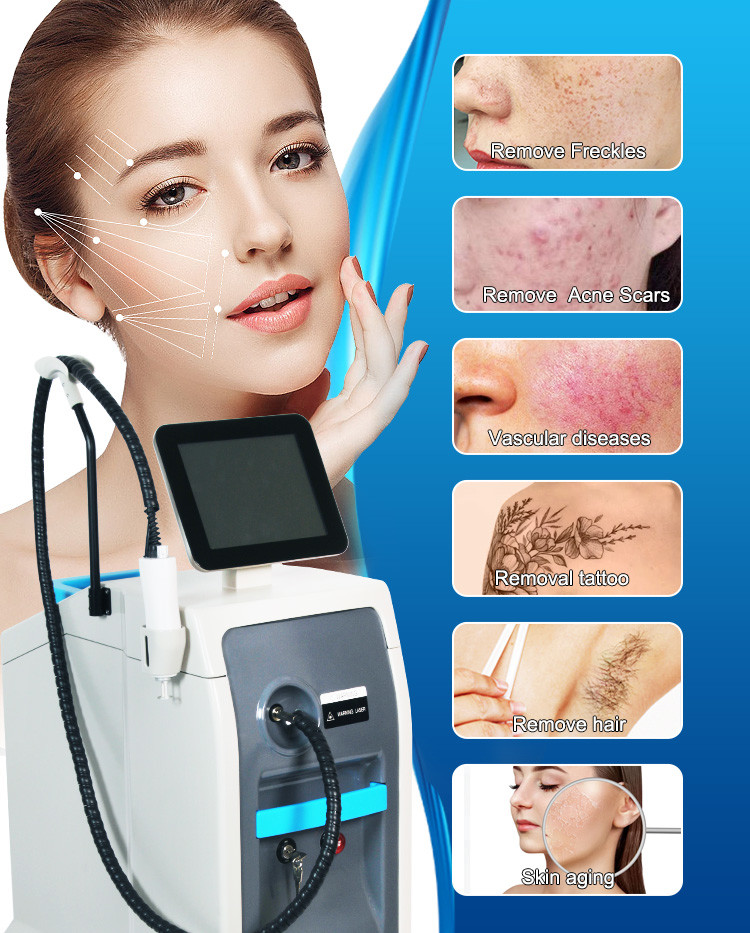 1064nm Fiber Optic Alex Laser Hair Removal Machine 8mm Spot Adjustable