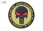 Punisher Skull Logo Velcro Embossing Soft PVC Rubber For Clothes