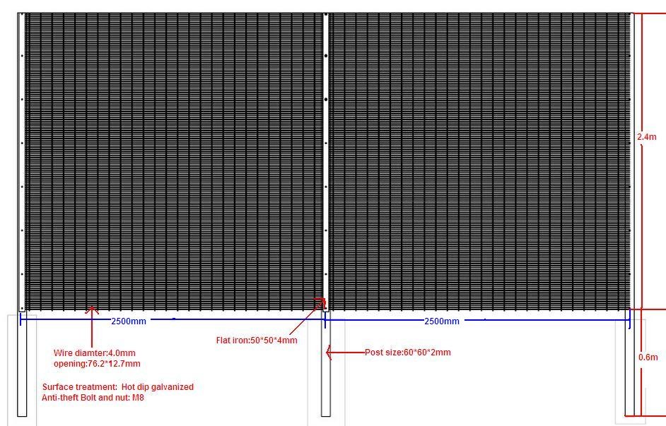 358 welded wire mesh fence