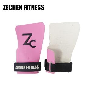China Pink color carbon fiber leather gymnastics grips crossfit hand grips for home workouts wholesale