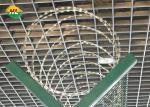 HUILONG Concertina Razor Wire Fence Galvanized Steel With Y Post