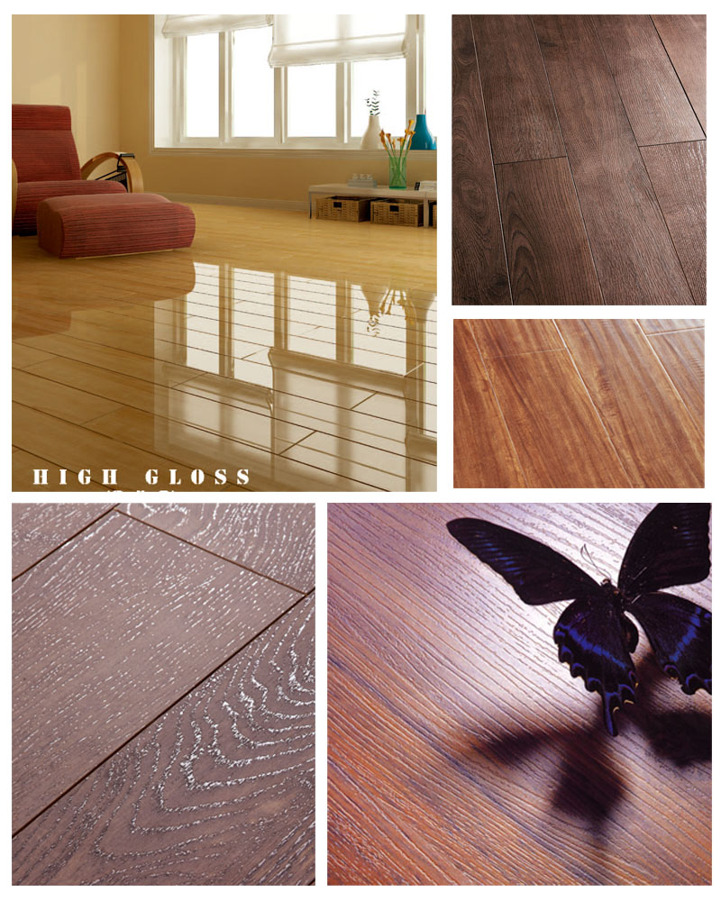 10mm 12mm MDF MHDF HDF Wooden Laminate Flooring With AC4 Wear Resistant Rate