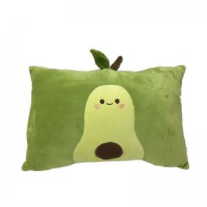 China Rectangular 0.5m Plush Pillow Cushion Green Avocado Pillow Pp Cotton on sale