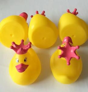 China Dot Crown Princess Christmas Rubber Duck Toy For 3 Year Olds Bath Time wholesale