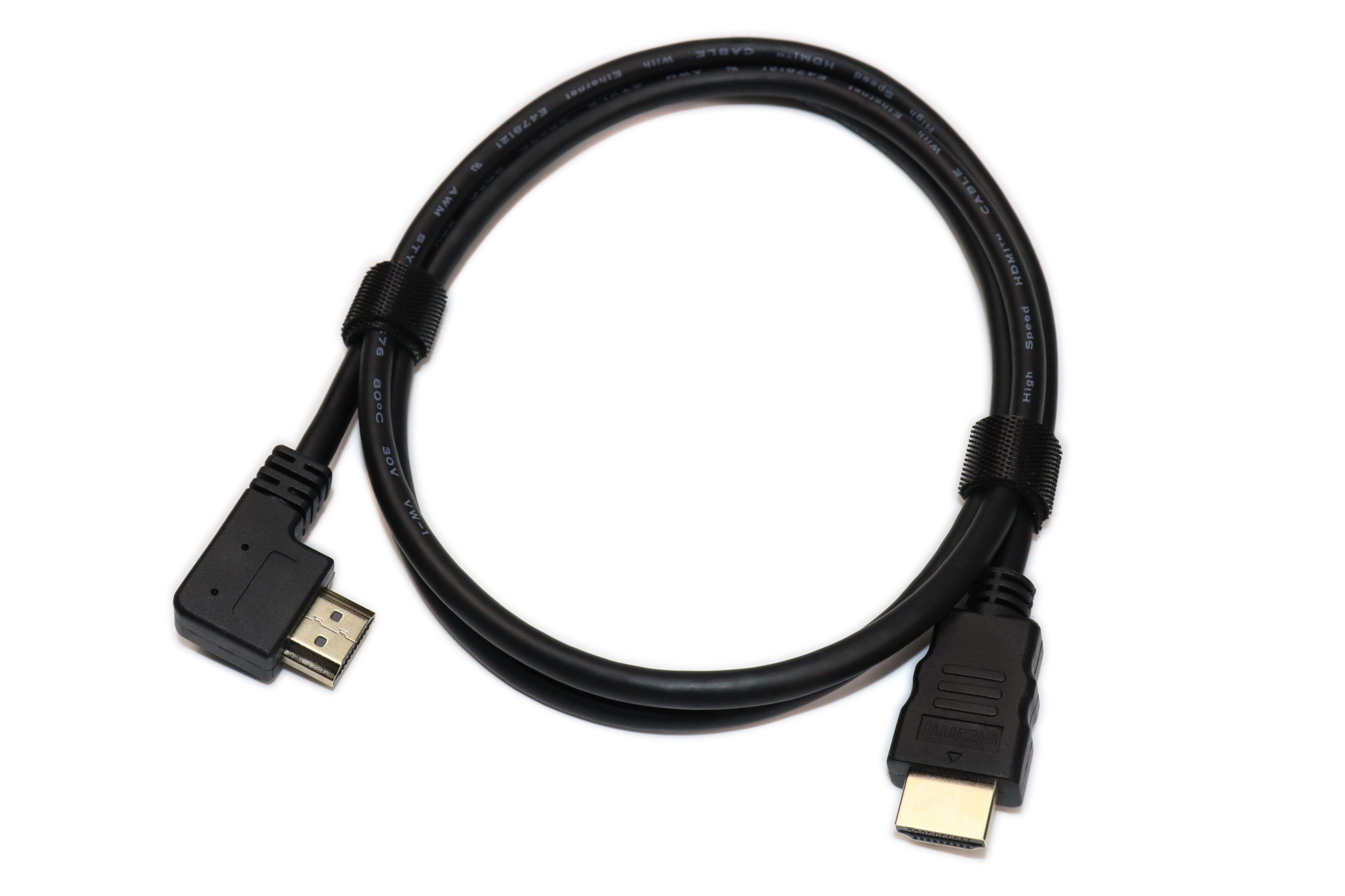 HDMI Male To Male Cable 90 Degree Left High Speed HDMI Cord Supports UHD 4K 60hz