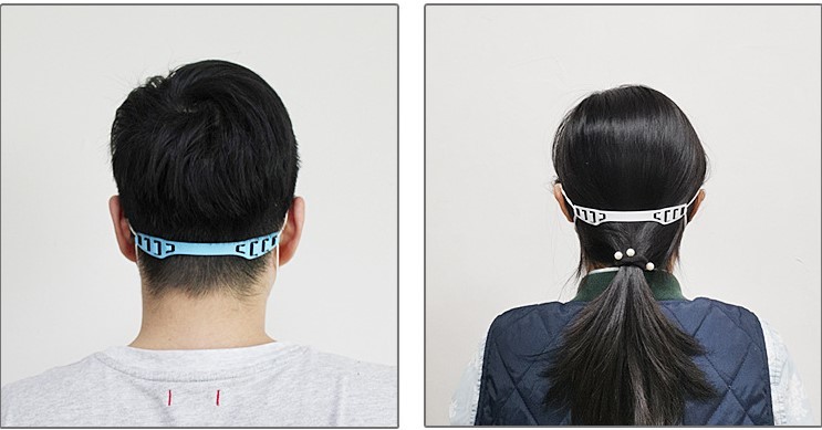 Wholesale high quality adjustable silicon anti slip facemask hooks Relax Ear hook
