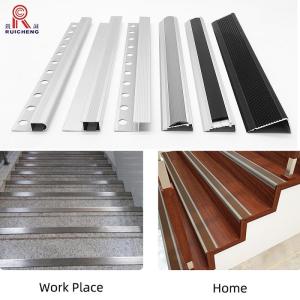 China Slip Resistant Aluminium Stair Nosing Edge Trim 7mm Height Anodized wholesale