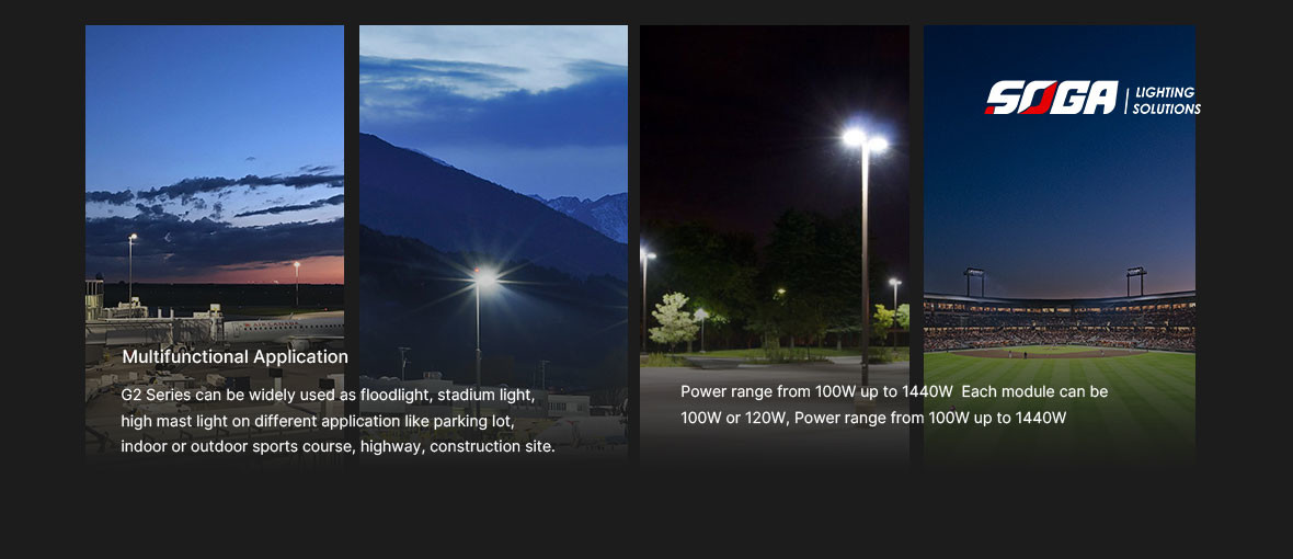 Multifunctional Outdoor LED Stadium Lights 480W LED Area Lighting