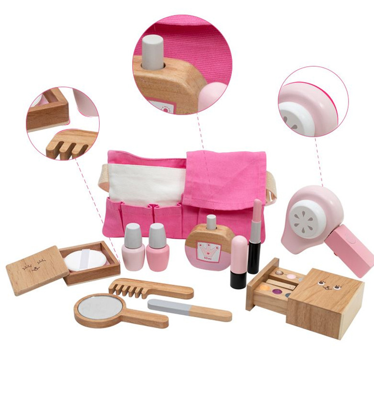 Excellently Designed Role Game Set with Solid Wooden Pieces and Canvas Medicine Bag