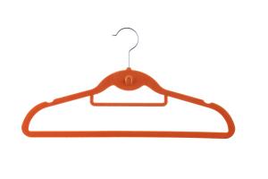 China 16 Inch Slim Velvet Hangers ABS Nylon Chrome Hook wholesale