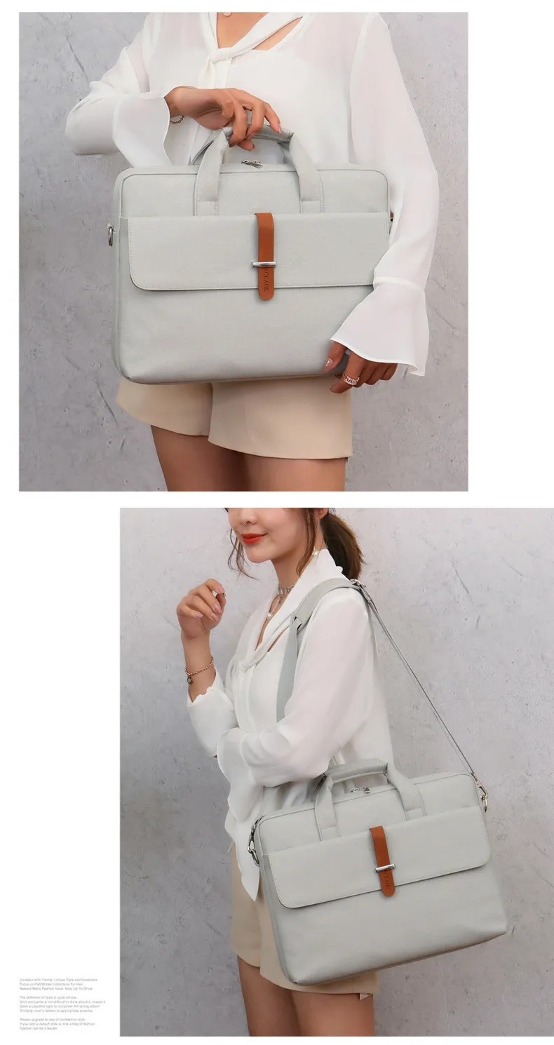 Female Computer Laptop Bag 13.3 - 15.6 Inch Washable Oxford Customized Logo